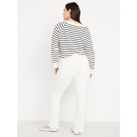 Old Navy WOW Bootcut Jeans Womens 16 White Stretch NEW - Picture 2 of 11
